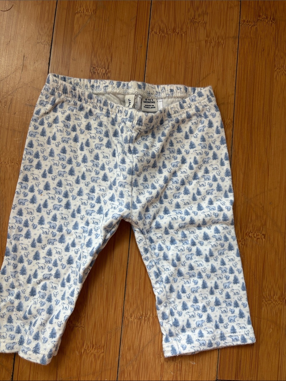 Janie & Jack Blue Printed Baby Leggings - Soft Cotton